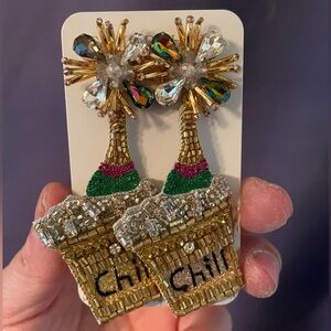 TAYLOR SHAYE champagne and chill felt earrings